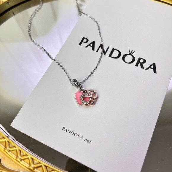 Pandora Sterling Silver Round Halo Necklace - Picture 3 of 8